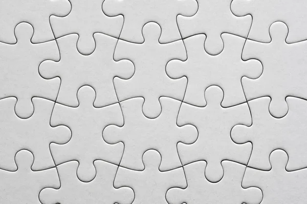 Close Blank White Jigsaw Puzzle Texture — Stock Photo, Image