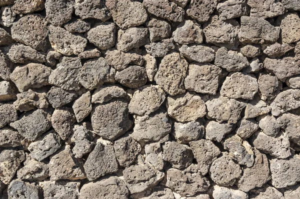 Textura Parede Pedra Feita Rochas Vulcânicas — Fotografia de Stock
