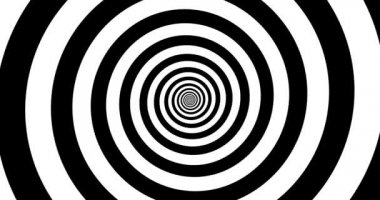 Siyah ve beyaz spiral hareketli arkaplan