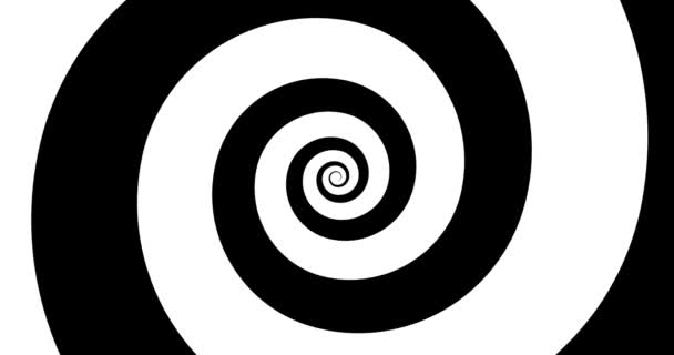 Bianco Nero Spirale Animato Sfondo — Video Stock