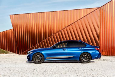 Zory / Polonya - 09.15.2019: M Performans paketi ile Bmw 330i, 