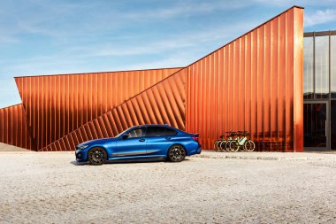 Zory / Polonya - 09.15.2019: M Performans paketi ile Bmw 330i, 