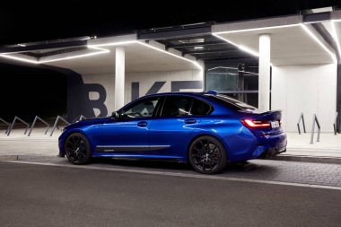 Katowice / / Polonya - 09.15.2019: M Performans Packa ile Bmw 330i