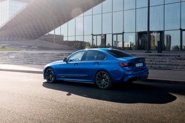 Katowice / / Polonya - 09.15.2019: M Performans Packa ile Bmw 330i