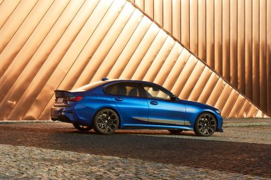 Zory / Polonya - 09.15.2019: M Performans paketi ile Bmw 330i, 