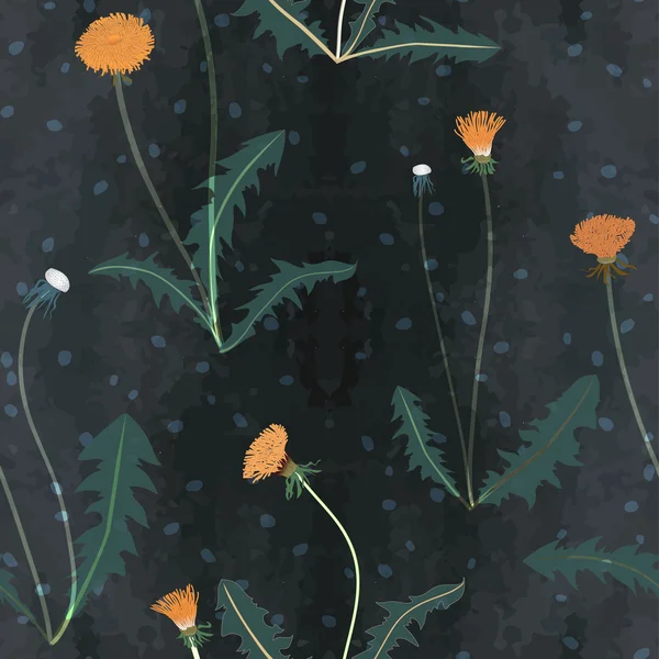 Λουλουδάτο μοτίβο με πικραλίδες — Διανυσματικό Αρχείο
