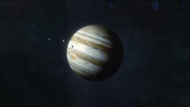 Approaching jupiter — Stock Video