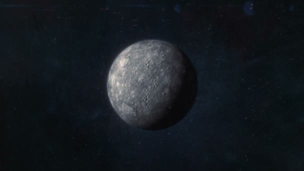 Aproximándose al planeta mercurio — Vídeos de Stock