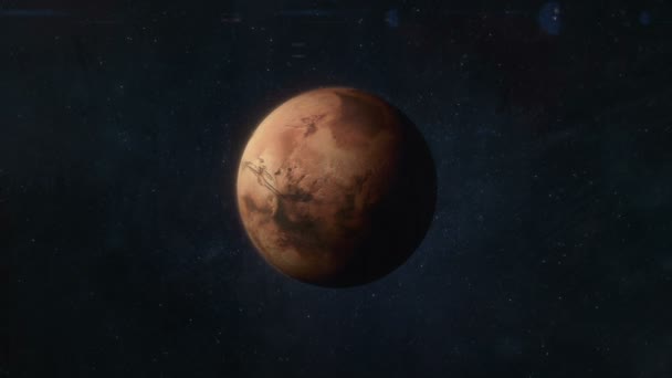Приближаясь к красной планете Марс — стоковое видео