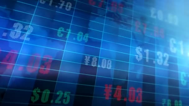 Globale Wechselkurse 4K — Stockvideo
