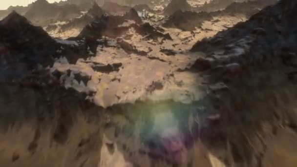 Mars zvědavost rover zavedení záběru — Stock video