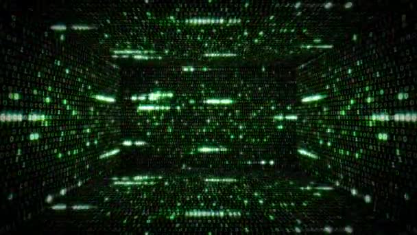 Matrix binärkod — Stockvideo