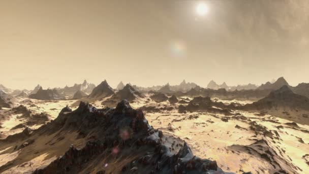 planète mars coucher du soleil timelapse 