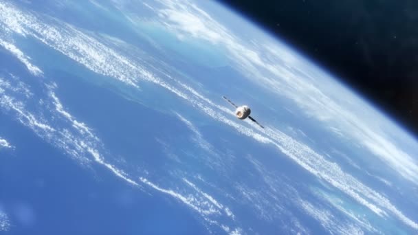 Raumkapsel im Orbit — Stockvideo