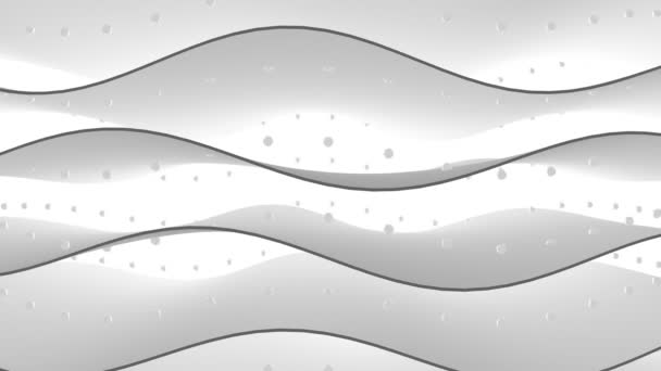 Текстура Волны Белая Плавное Перемещение Абстрактный Фон Презентации Бизнеса — стоковое видео