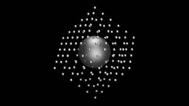在黑色背景上抽象立方体的纹理旋转 业务列报的背景摘要 — 图库视频影像