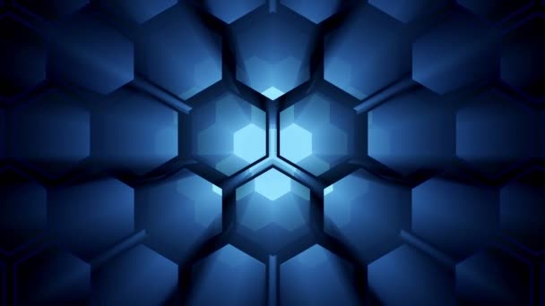 Stock Illustratie Hexagon Honingraat Textuur Slow Motion Abstract Achtergrond Voor — Stockvideo