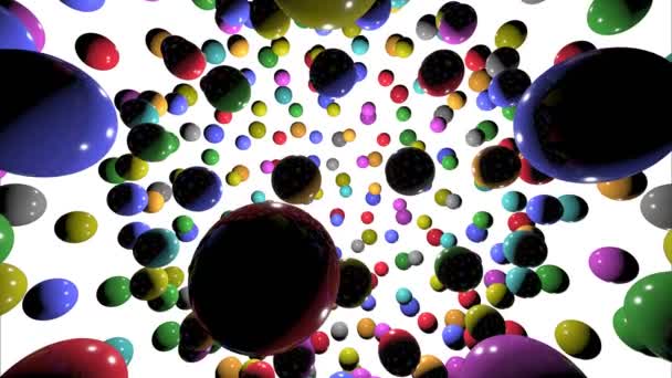 Animation Shiny Colored Balls Children Animation — Stock Video