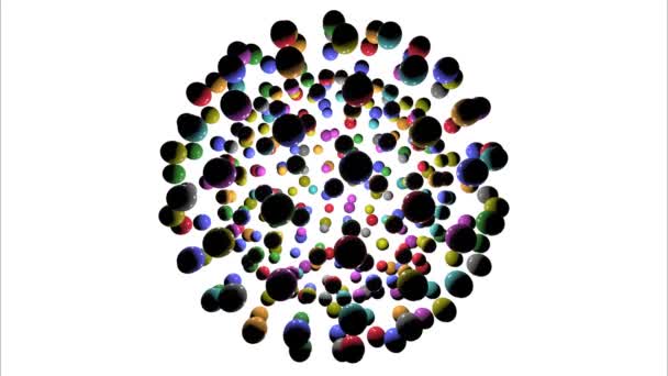 アニメーション光沢のある 子供のための色のボール 3Dアニメーション — ストック動画
