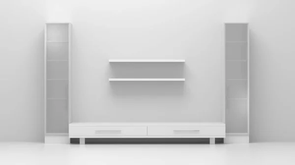Illustration Furniture Interior Bright Room Art Concept Design — Stock Photo, Image