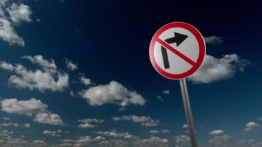 Yol işaretinin bulutların arka planına dönmesi yasaktır. Arkaplan zaman dilimi