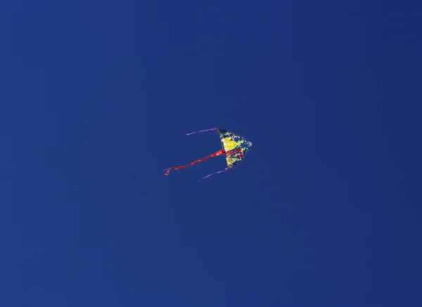 Bunte Drachen fliegen in den Himmel — Stockfoto