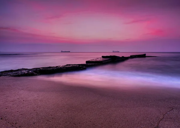 Bella alba sul mare — Foto Stock