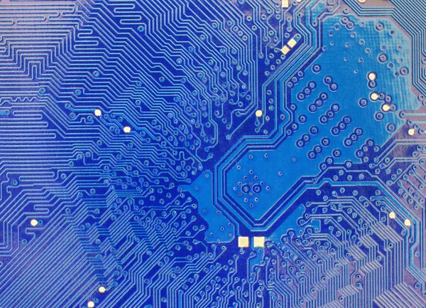 Carte mère ordinateur bleu — Photo