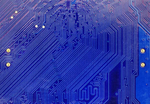 Mavi bilgisayar anakart — Stok fotoğraf