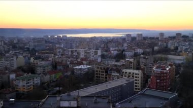 Varna şehir, Bulgaristan hızlandırılmış video üzerinde güzel cityscape
