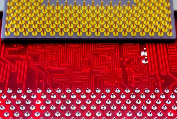 コンピューターのマザーボードと中央処理装置技術の背景 — ストック写真