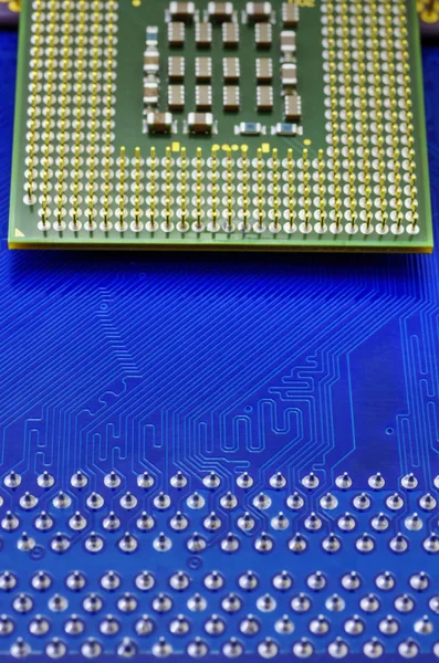 Zaplecze technologiczne z CPU i płyty głównej komputera — Zdjęcie stockowe