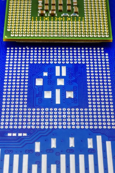 コンピューターのマザーボードと中央処理装置技術の背景 — ストック写真