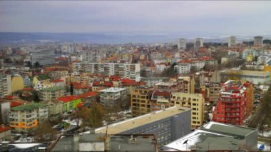 Varna şehir, Bulgaristan hızlandırılmış video üzerinde güzel cityscape