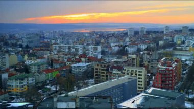 Varna şehir, Bulgaristan hızlandırılmış video üzerinde güzel cityscape