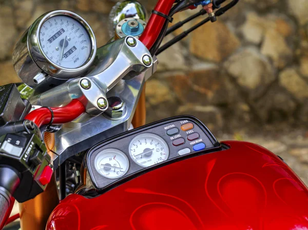 Modern motorcycle speedometer — Stock Photo, Image