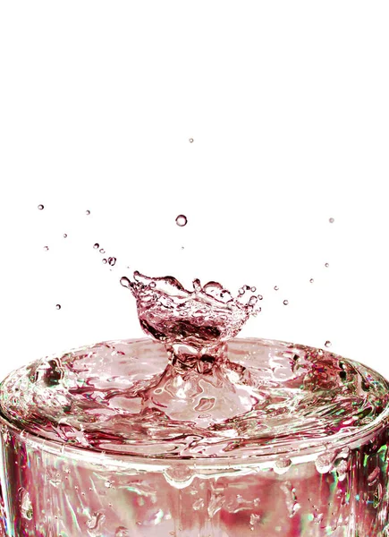 Színes folyékony splash elszigetelt fehér background — Stock Fotó