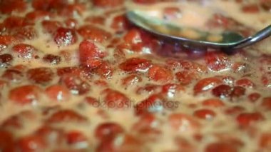 Yemek lezzetli çilek reçeli