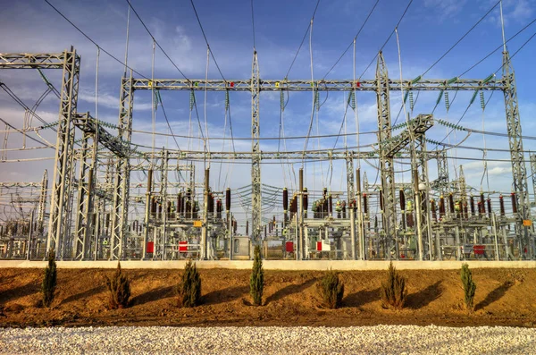 High voltage switchyard — Stock Photo, Image