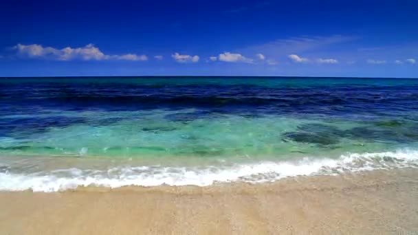 Cielo azul y olas del océano — Vídeo de stock