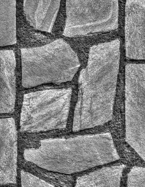 Stylish stone wall background in black and white — Stock Photo, Image
