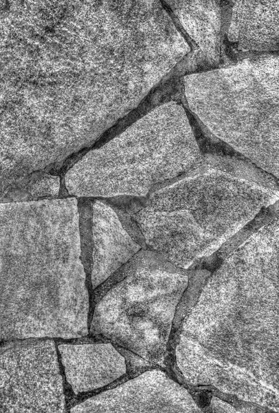 Stylish stone wall background in black and white — Stock Photo, Image