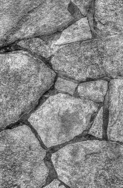 Stylish stone wall background in black and white — Stock Photo, Image