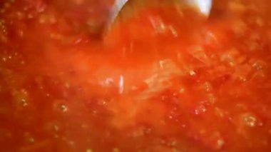 Yemek lezzetli domates sosu