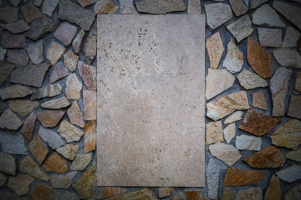 Stilvolle Steinmauer Hintergrund Nahaufnahme — Stockfoto