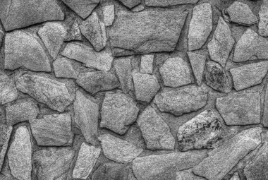 Şık taş duvar arka plan siyah ve beyaz