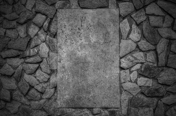 Şık Taş Duvar Arka Plan Siyah Beyaz — Stok fotoğraf