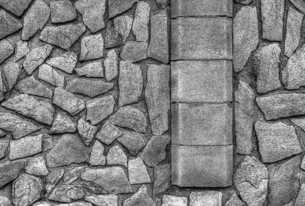 Stylish Stone Wall Background Black White — Stock Photo, Image