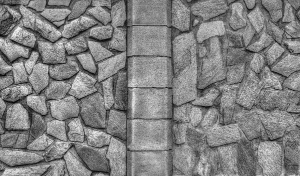 Стильный Каменный Фон Стены Черно Белом Цвете — стоковое фото