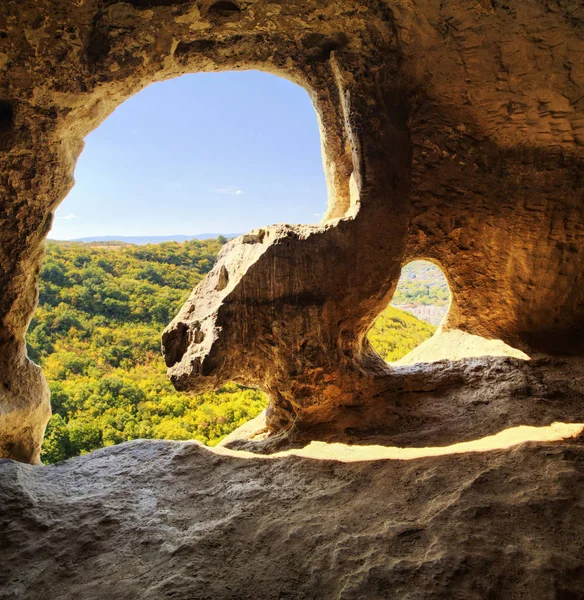 Hermosa Vista Desde Interior Cueva Naturaleza Exterior —  Fotos de Stock